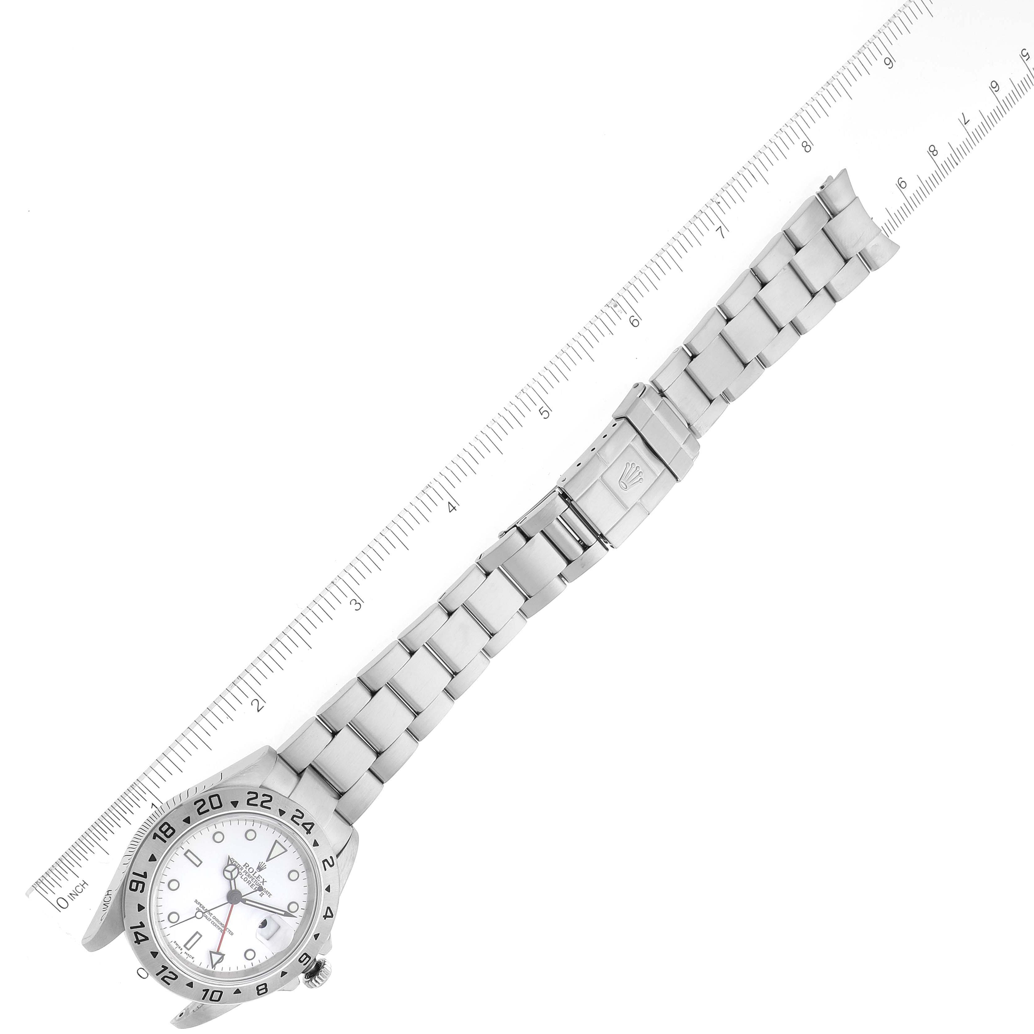 Rolex Explorer II 40mm White Dial Steel Mens Watch 16570