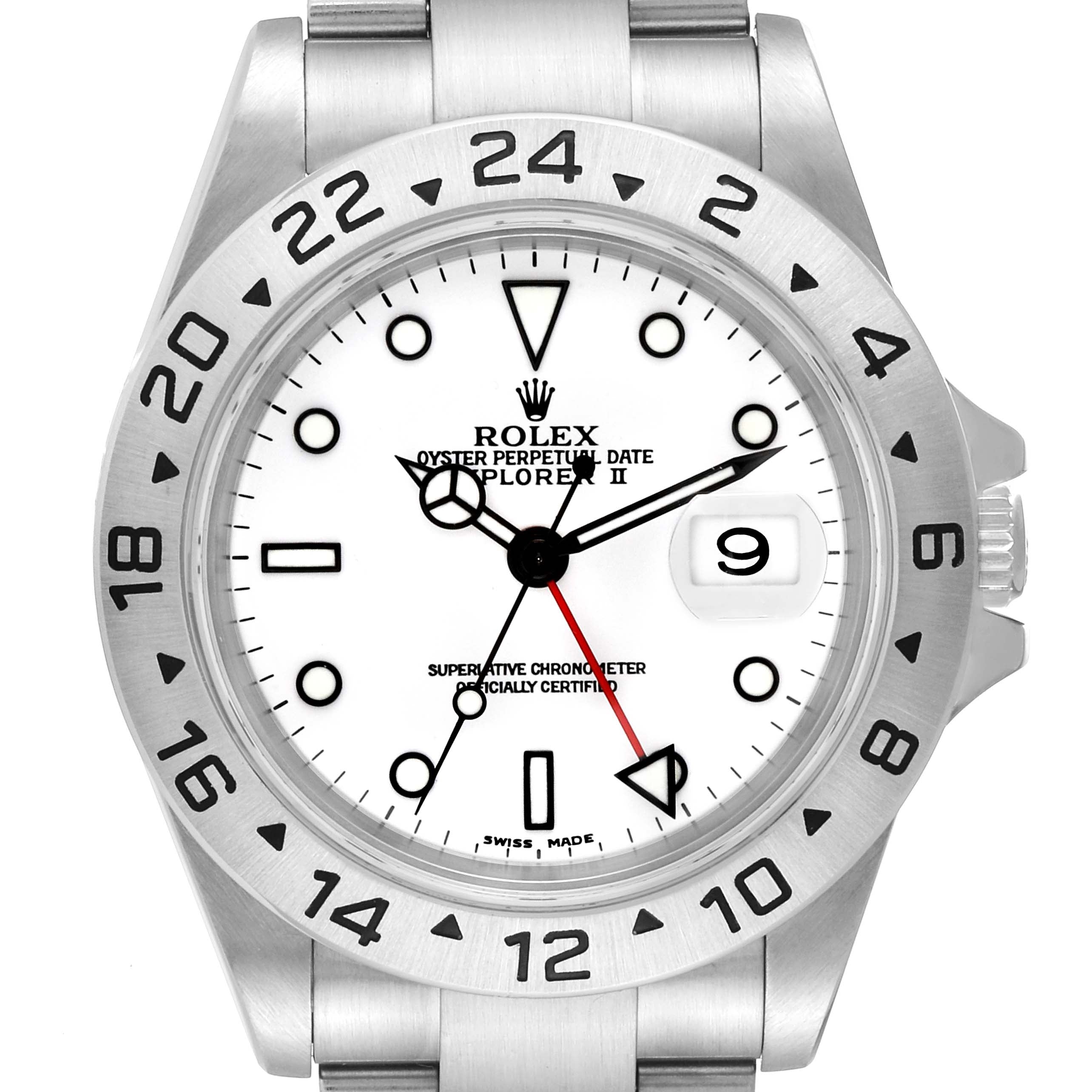 Rolex Explorer II 40mm White Dial Steel Mens Watch 16570
