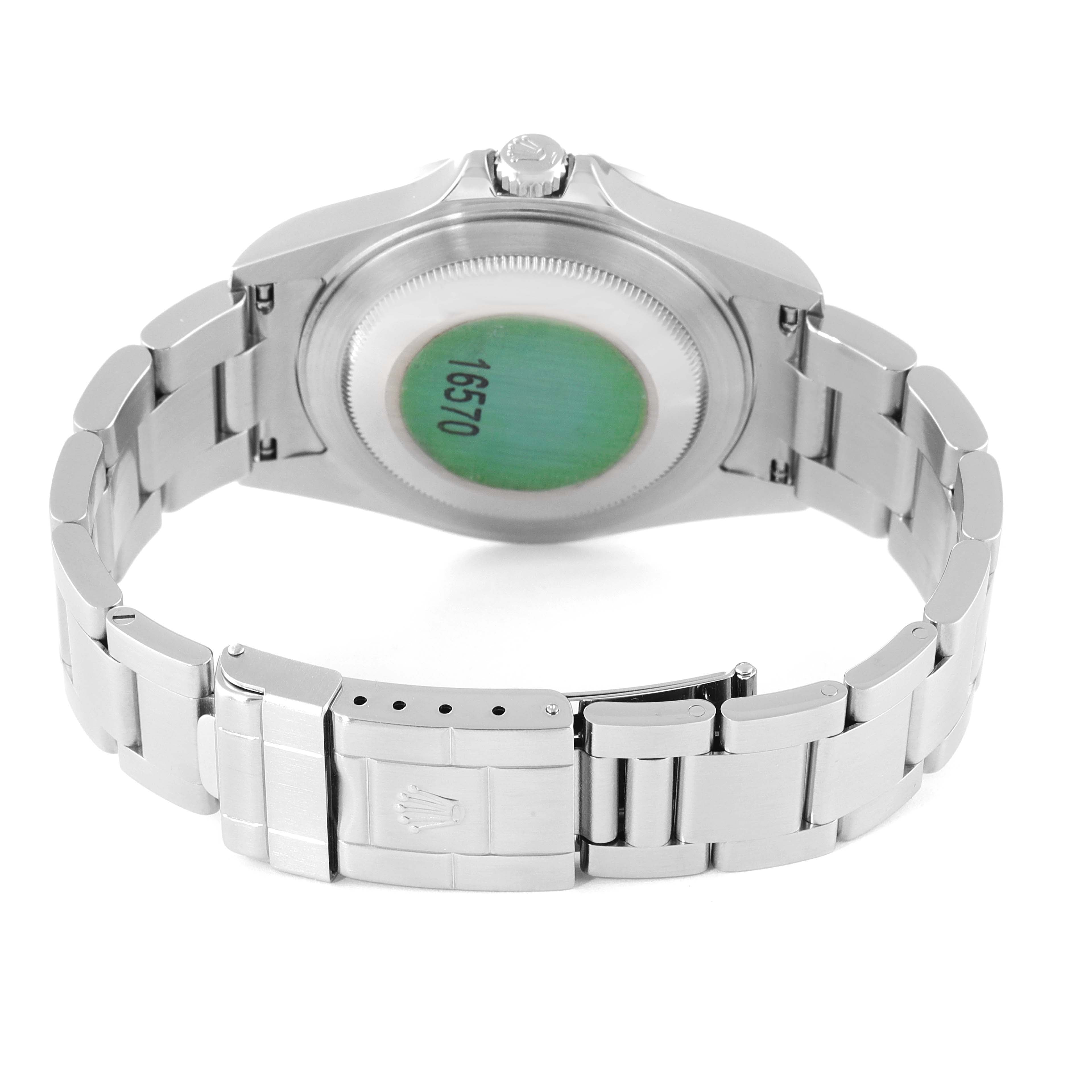 Rolex Explorer II 40mm White Dial Steel Mens Watch 16570 Box Card