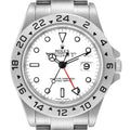 Rolex Explorer II 40mm White Dial Steel Mens Watch 16570 Box Card