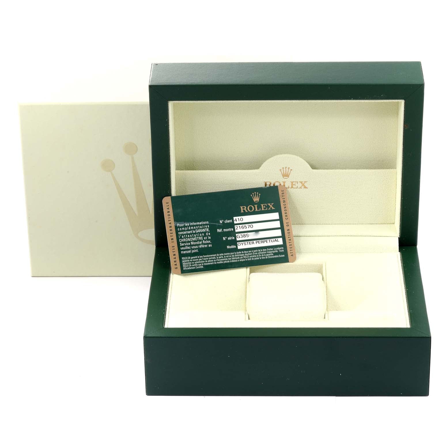 Rolex Explorer II 42 Black Dial Orange Hand Mens Watch 216570 Box Card