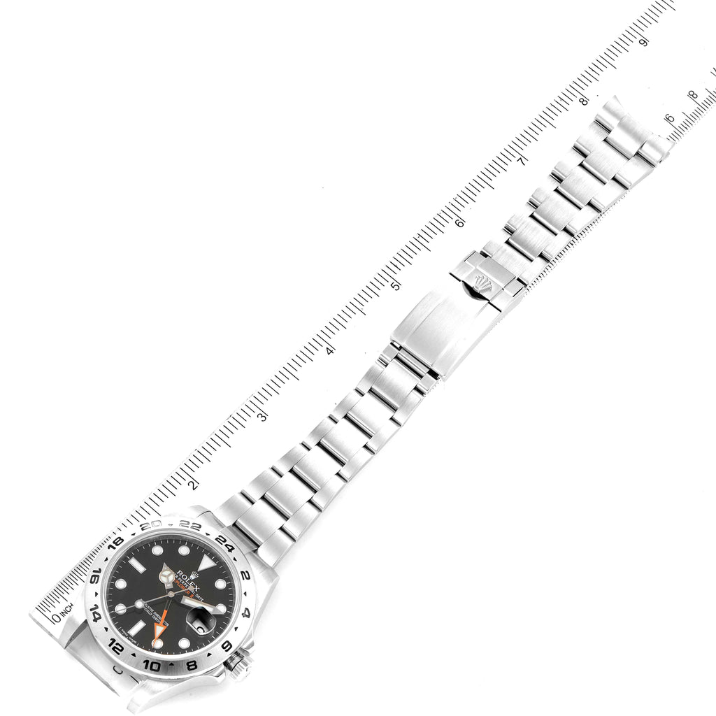 Rolex Explorer II 42 Black Dial Orange Hand Steel Watch 216570