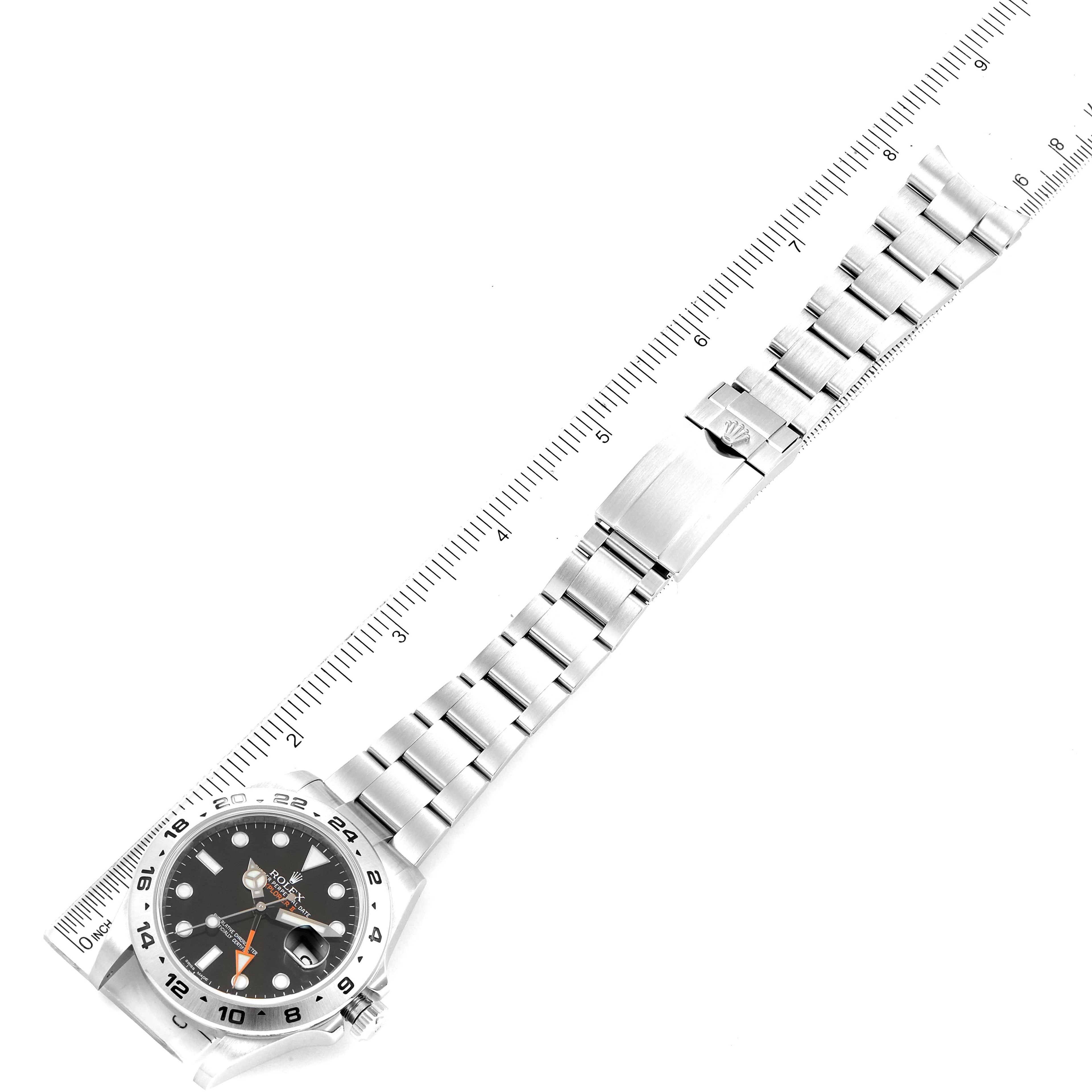 Rolex Explorer II 42 Black Dial Orange Hand Steel Watch 216570