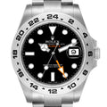 Rolex Explorer II 42 Black Dial Orange Hand Steel Watch 216570 Box Card