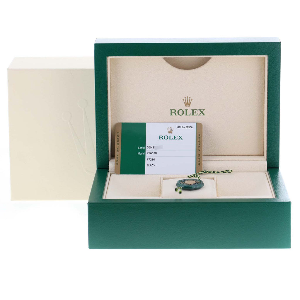 Rolex Explorer II 42 Black Dial Orange Hand Steel Watch 216570 Box Card