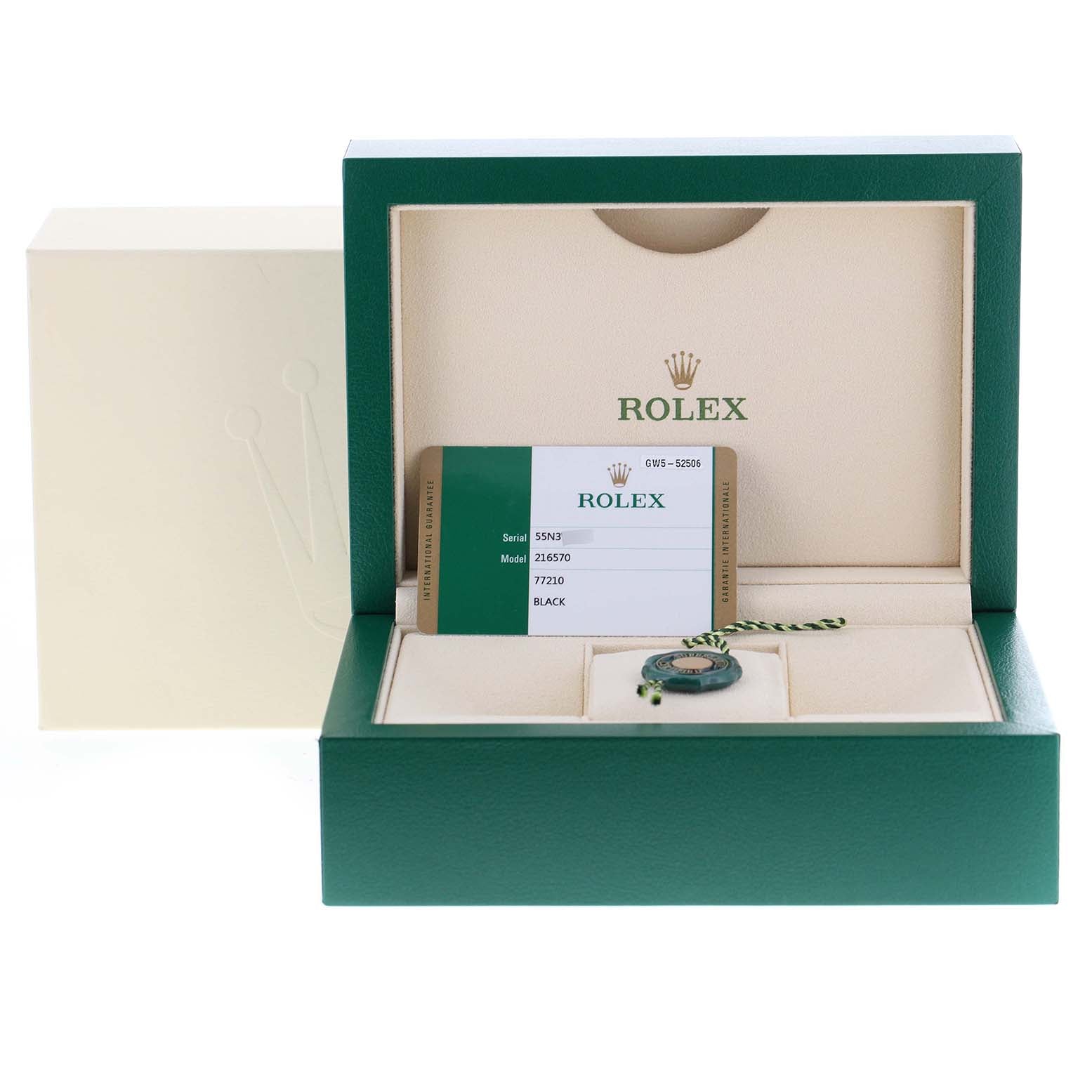 Rolex Explorer II 42 Black Dial Orange Hand Steel Watch 216570 Box Card