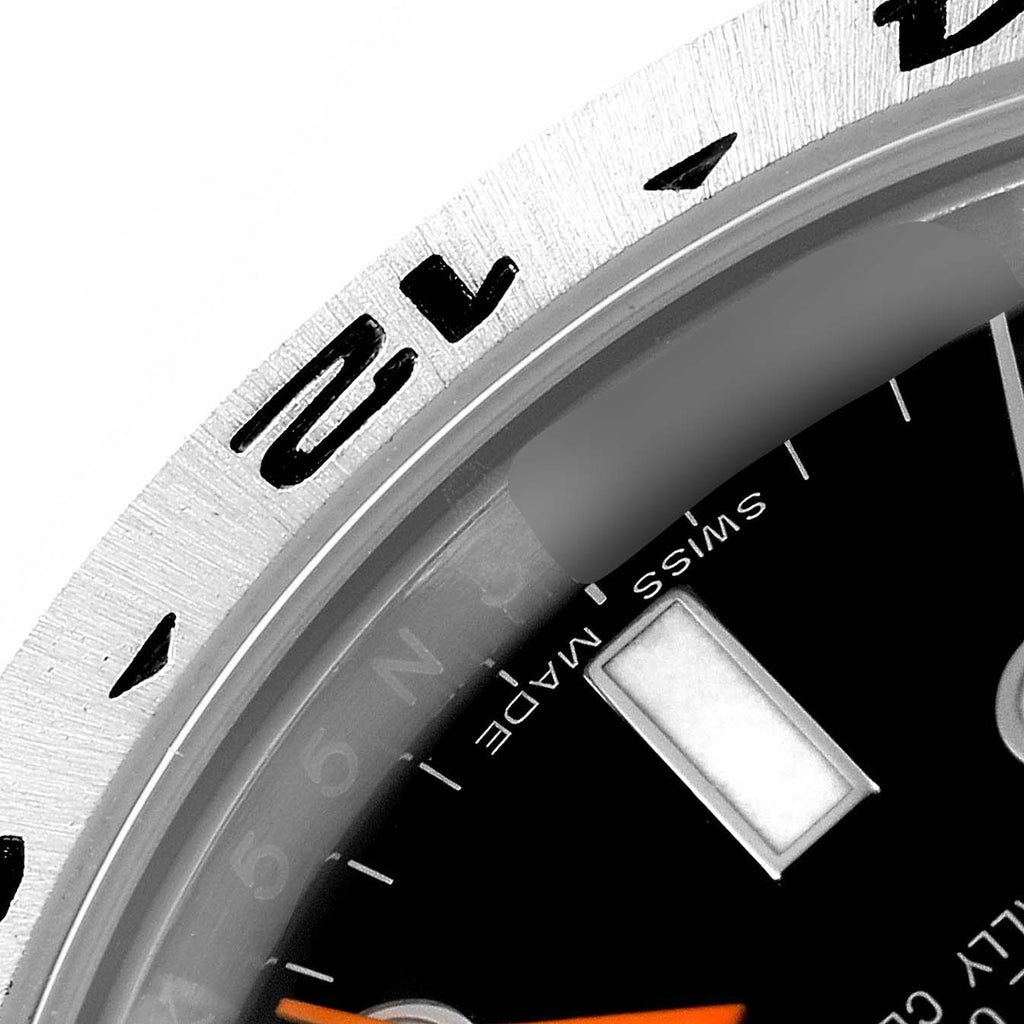 Rolex Explorer II 42 Black Dial Orange Hand Steel Watch 216570 Box Card