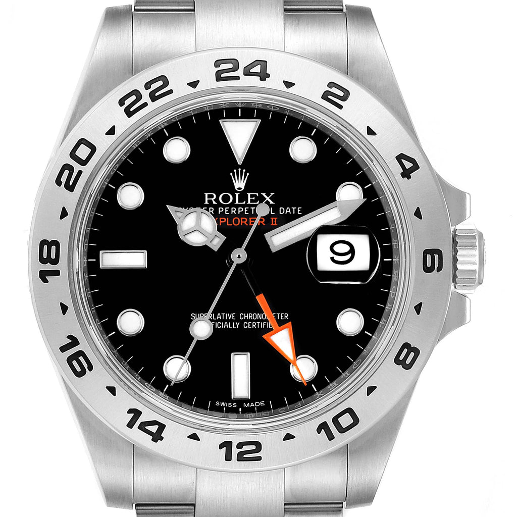 Rolex Explorer II 42mm Black Dial Steel Mens Watch 216570 Box Card