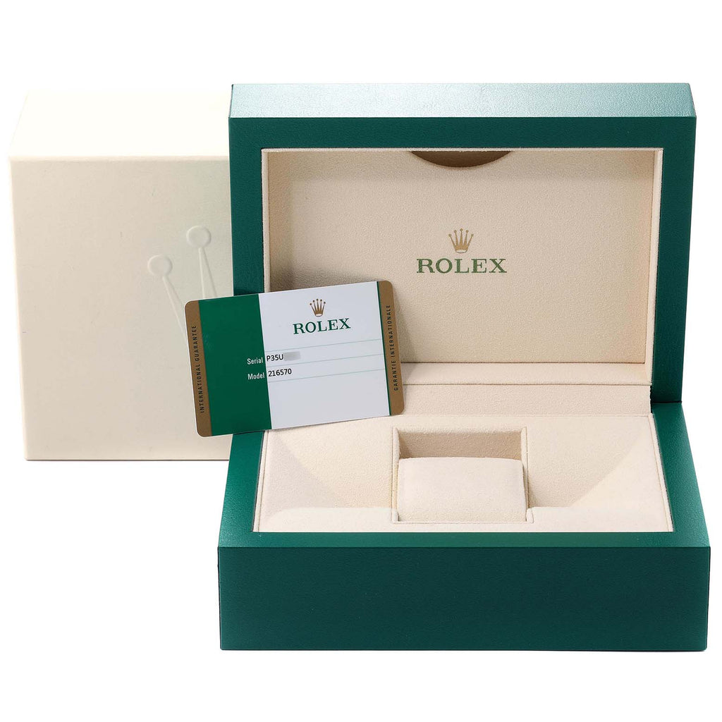 Rolex Explorer II 42mm Black Dial Steel Mens Watch 216570 Box Card