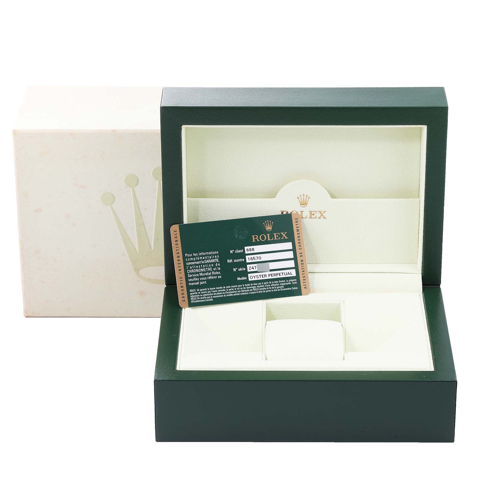Rolex Explorer II Black Dial Parachrom Hairsprin Steel Mens Watch 16570 Box Card