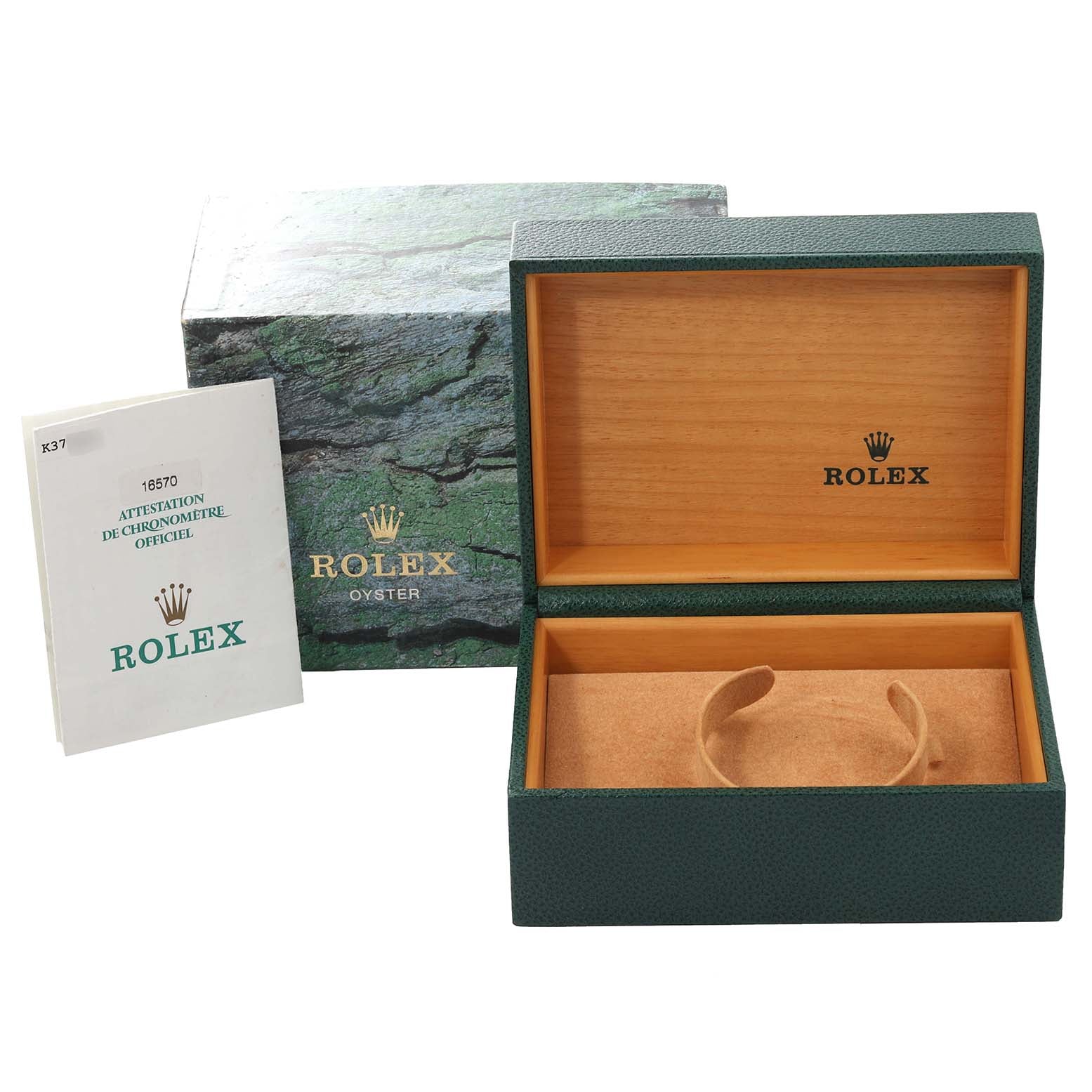 Rolex Explorer II Black Dial Red Hand Steel Mens Watch 16570 Box Papers