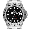 Rolex Explorer II Black Dial Red Hand Steel Mens Watch 16570 Box Papers