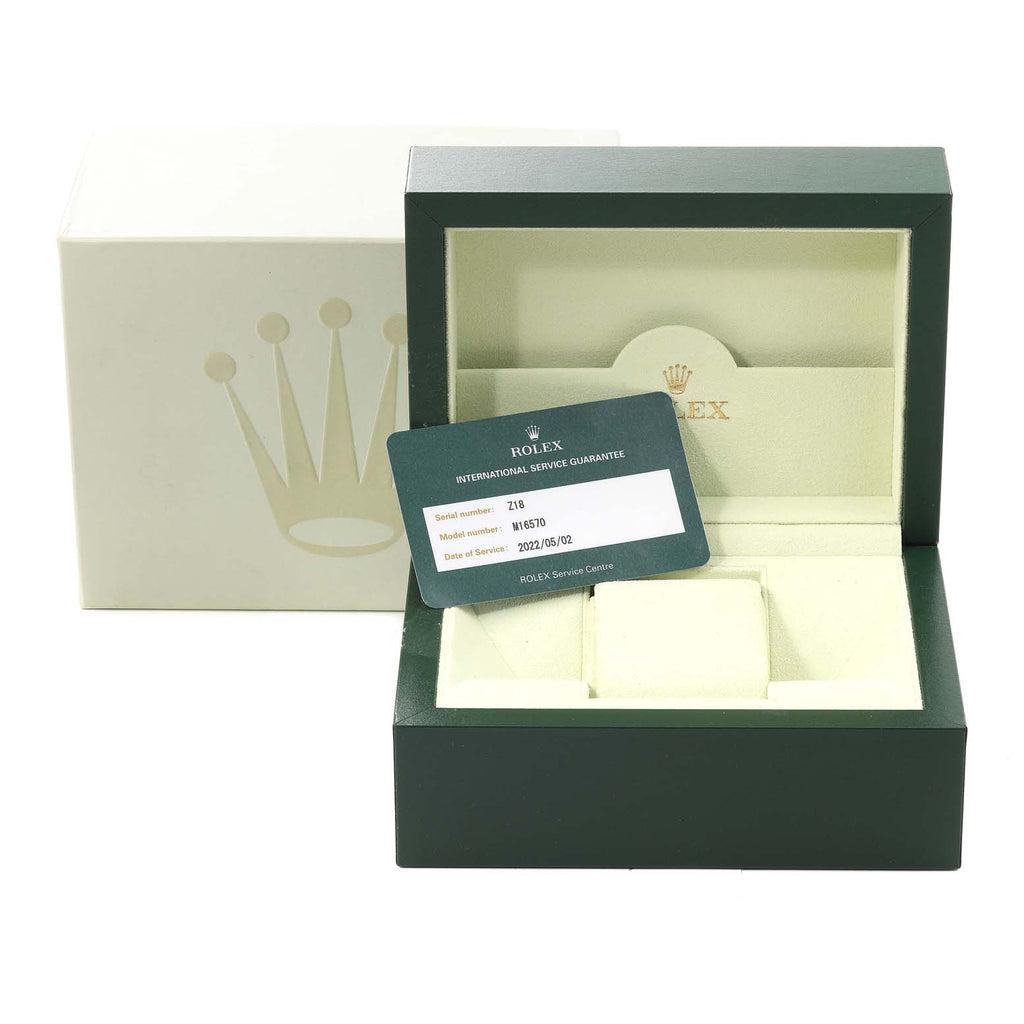 Rolex Explorer II Black Dial Automatic Steel Mens Watch 16570 Box Service Card