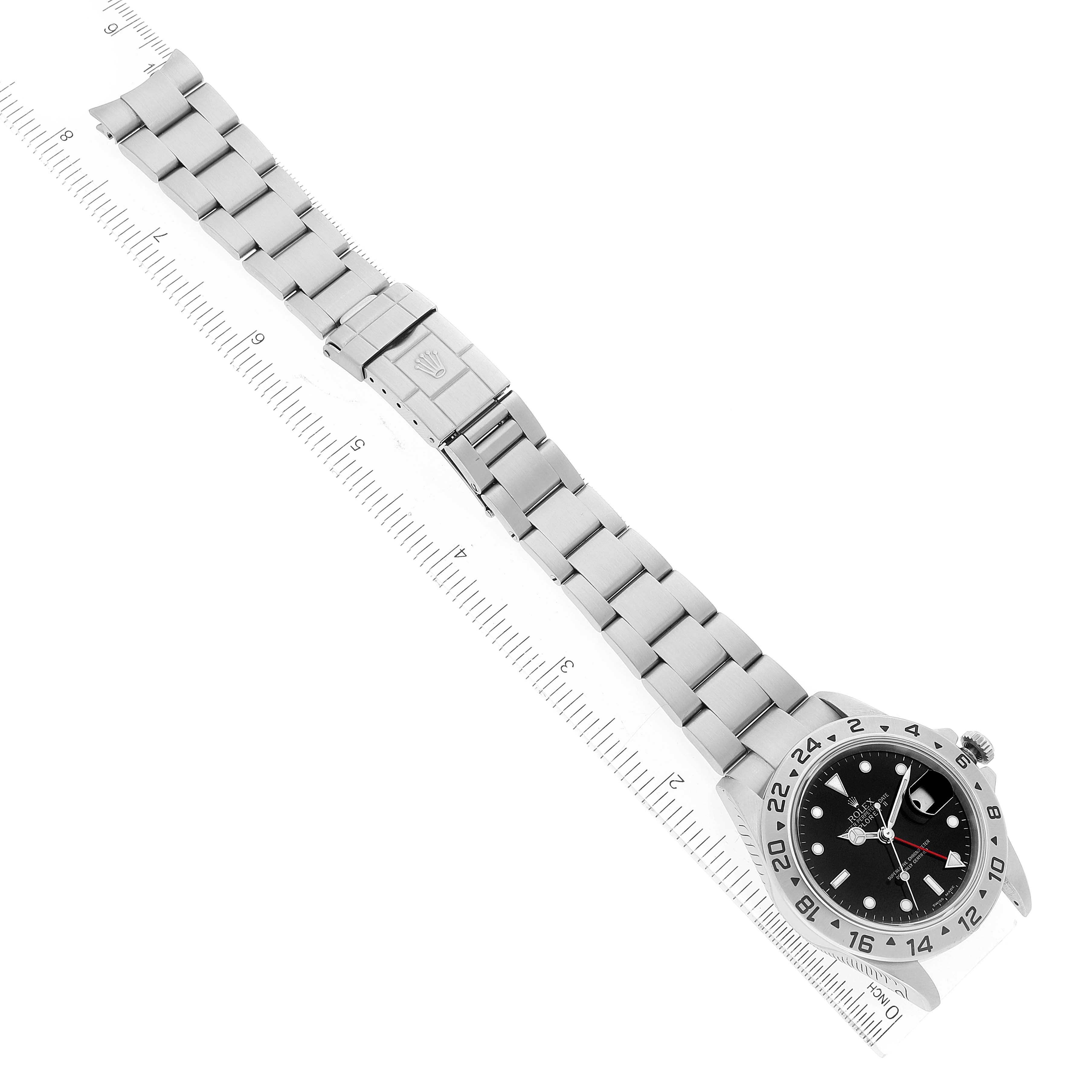 Rolex Explorer II Black Dial Automatic Steel Mens Watch 16570 Box Service Card