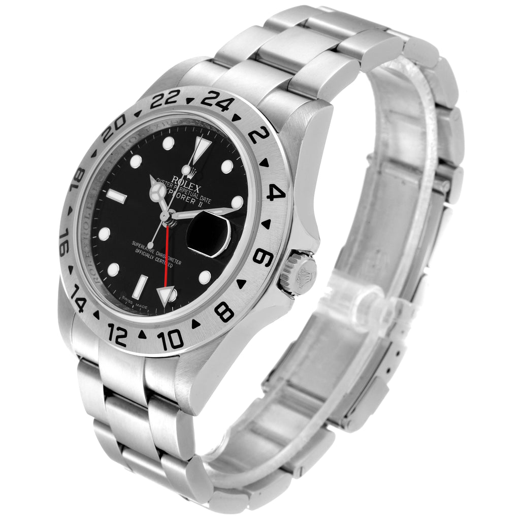 Rolex Explorer II Black Dial Parachrom Hairspring Mens Watch 16570