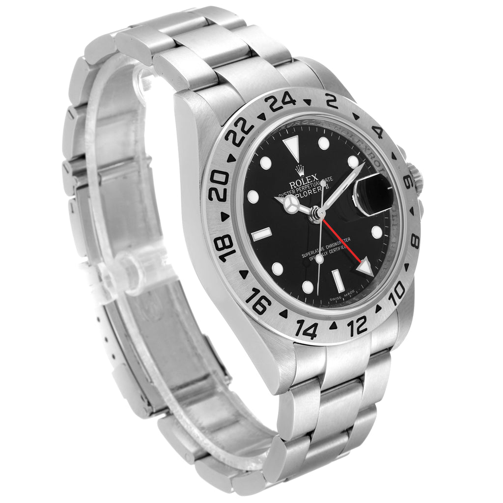 Rolex Explorer II Black Dial Parachrom Hairspring Mens Watch 16570