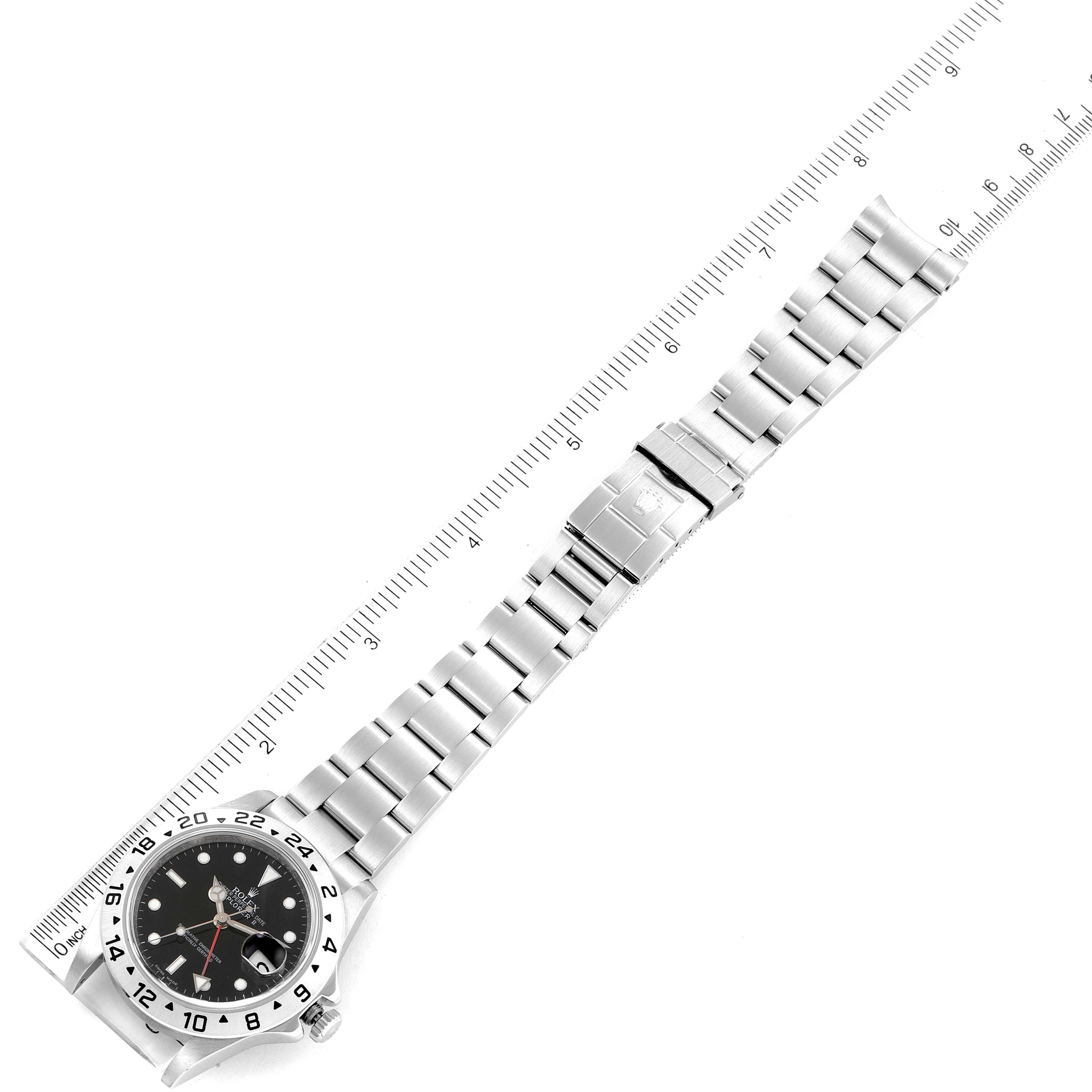 Rolex Explorer II Black Dial Parachrom Hairspring Mens Watch 16570