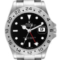 Rolex Explorer II Black Dial Parachrom Hairspring Steel Watch 16570 Box Card