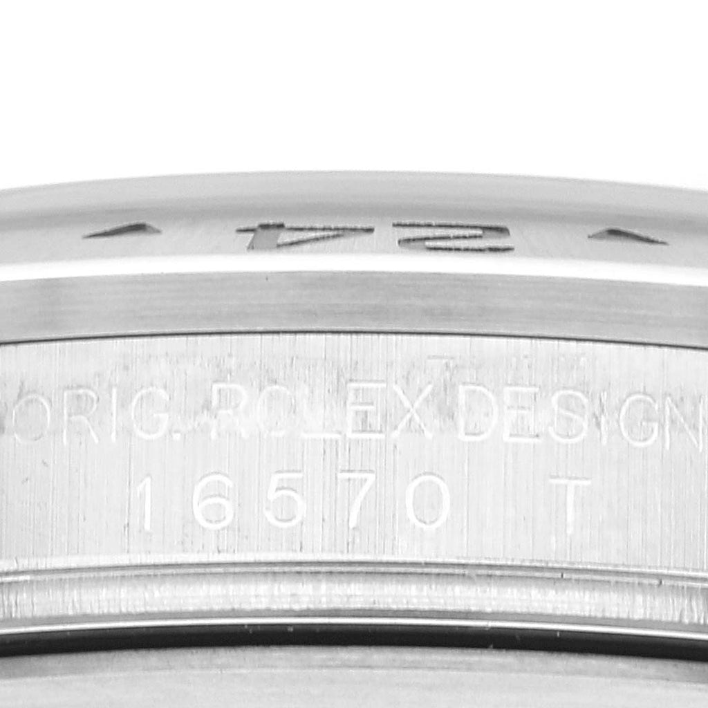 Rolex Explorer II 40mm Black Dial Red Hand Steel Mens Watch 16570 Box Papers