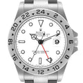 Rolex Explorer II White Dial Parachrom Hairspring Mens Watch 16570 Box Card