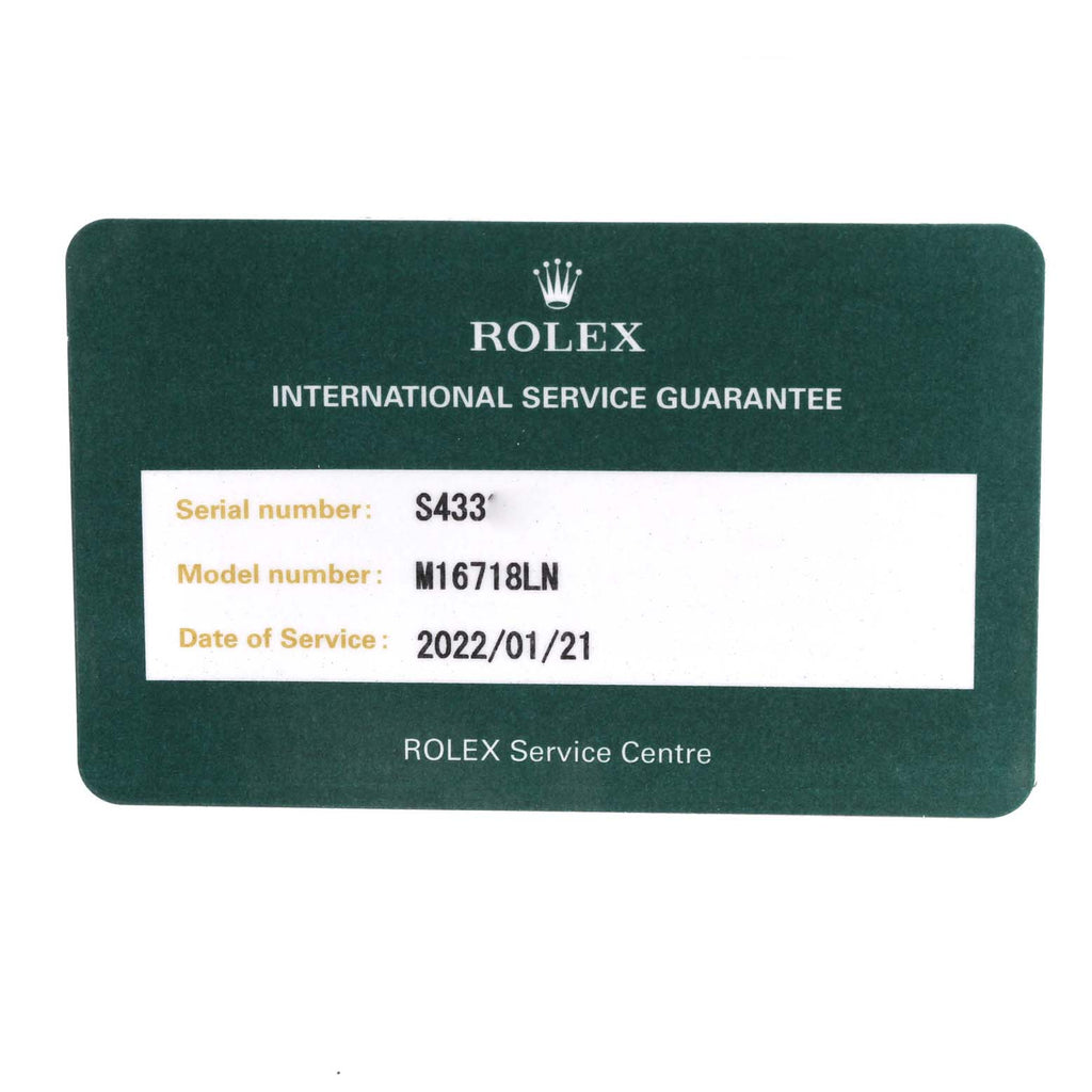 Rolex GMT Master 18K Yellow Gold Black Dial Mens Watch 16718 Box Service Card