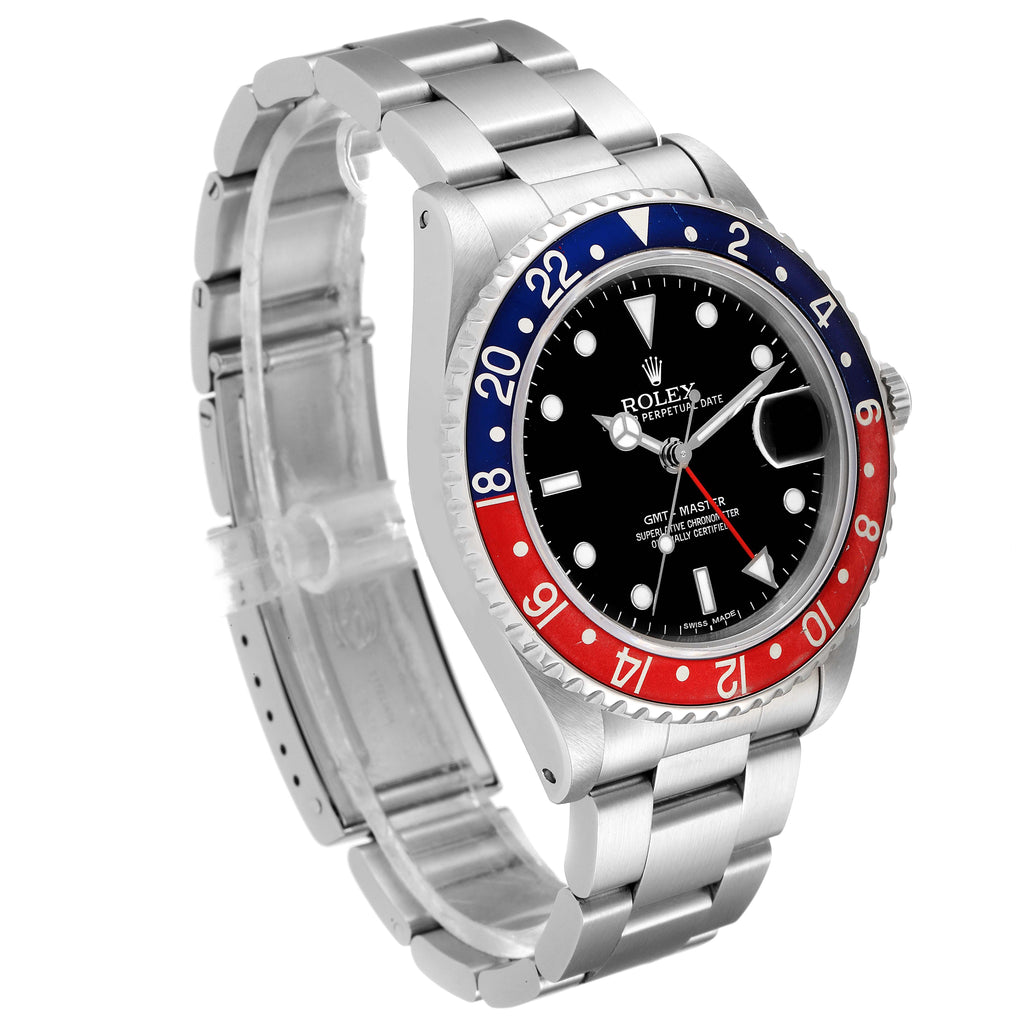 Rolex GMT Master 40mm Blue Red Pepsi Bezel Mens Watch 16700 Box Papers