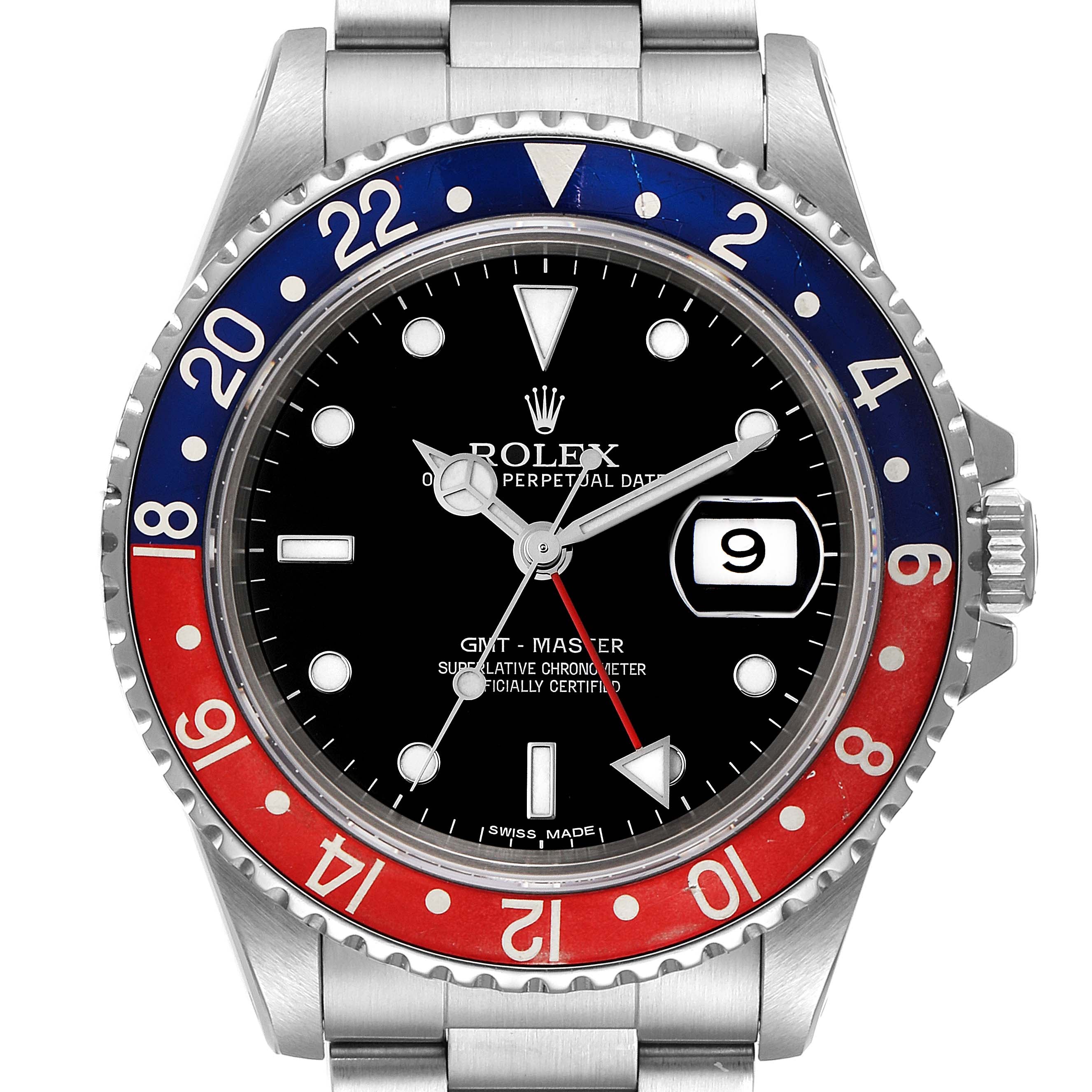 Rolex GMT Master 40mm Blue Red Pepsi Bezel Mens Watch 16700 Box Papers