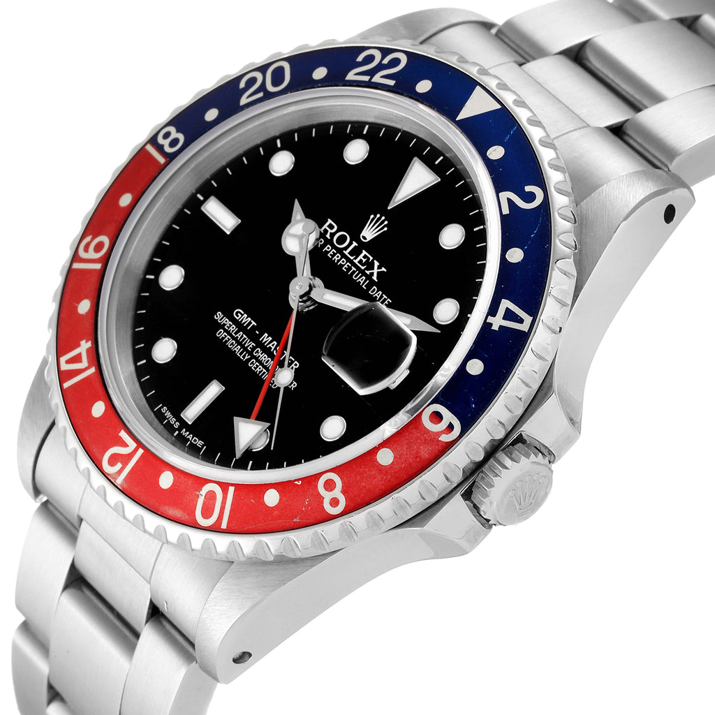 Rolex GMT Master 40mm Blue Red Pepsi Bezel Mens Watch 16700 Box Papers