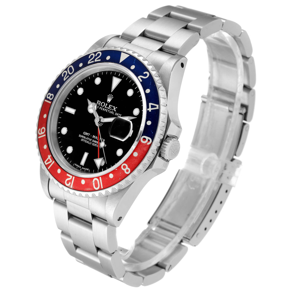 Rolex GMT Master 40mm Blue Red Pepsi Bezel Mens Watch 16700 Box Papers