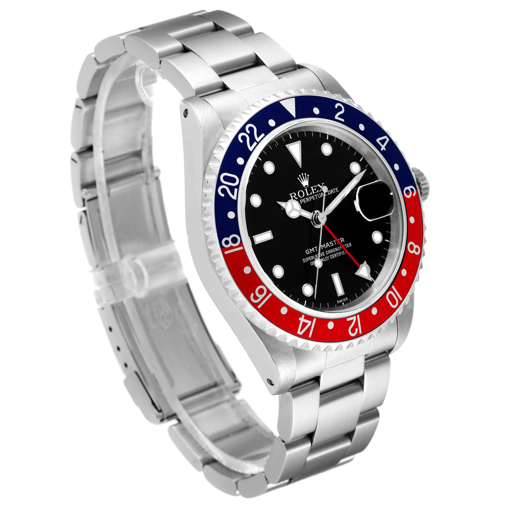 Rolex GMT Master 40mm Blue Red Pepsi Bezel Steel Watch 16700 Box Service Card