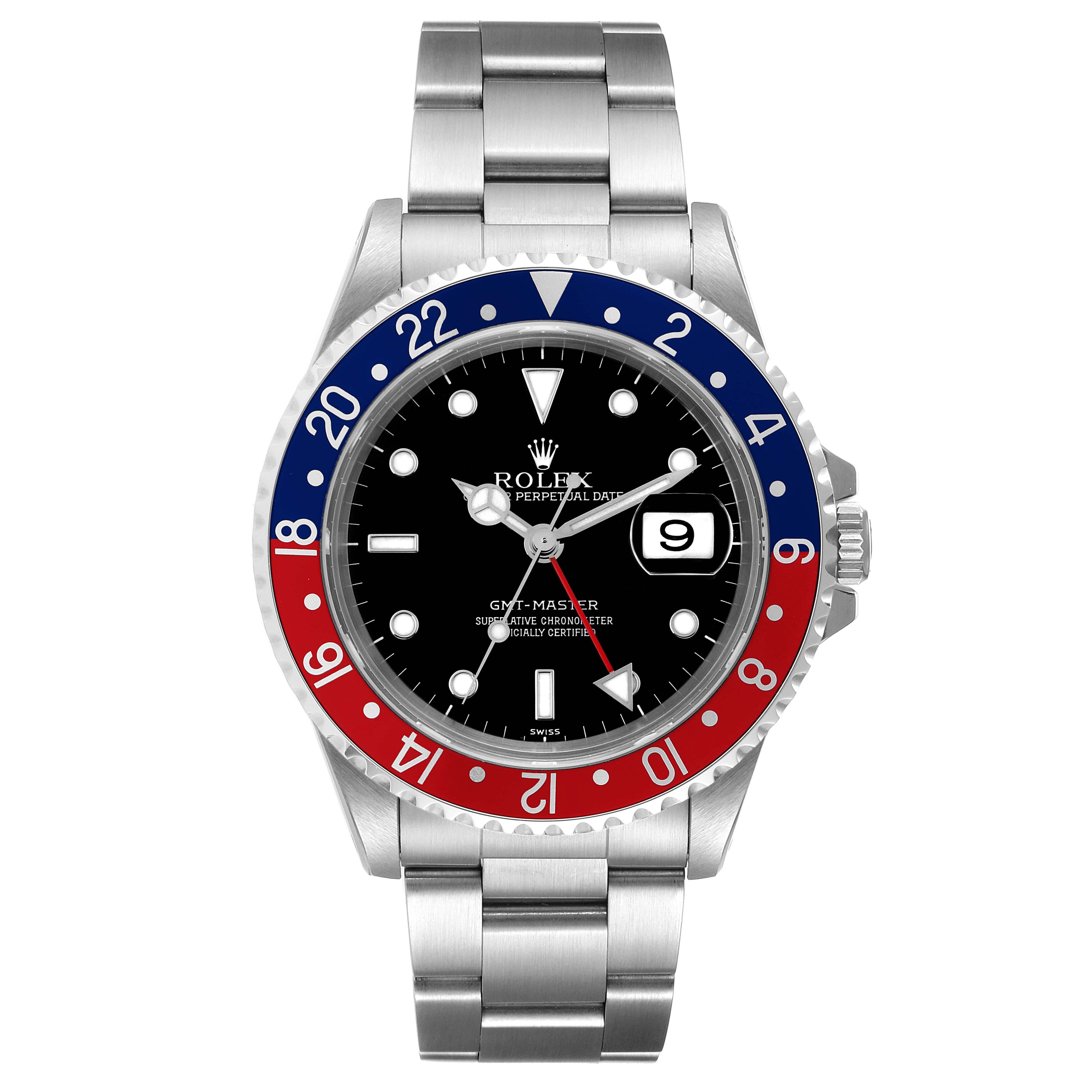 Rolex GMT Master 40mm Blue Red Pepsi Bezel Steel Watch 16700 Box Service Card