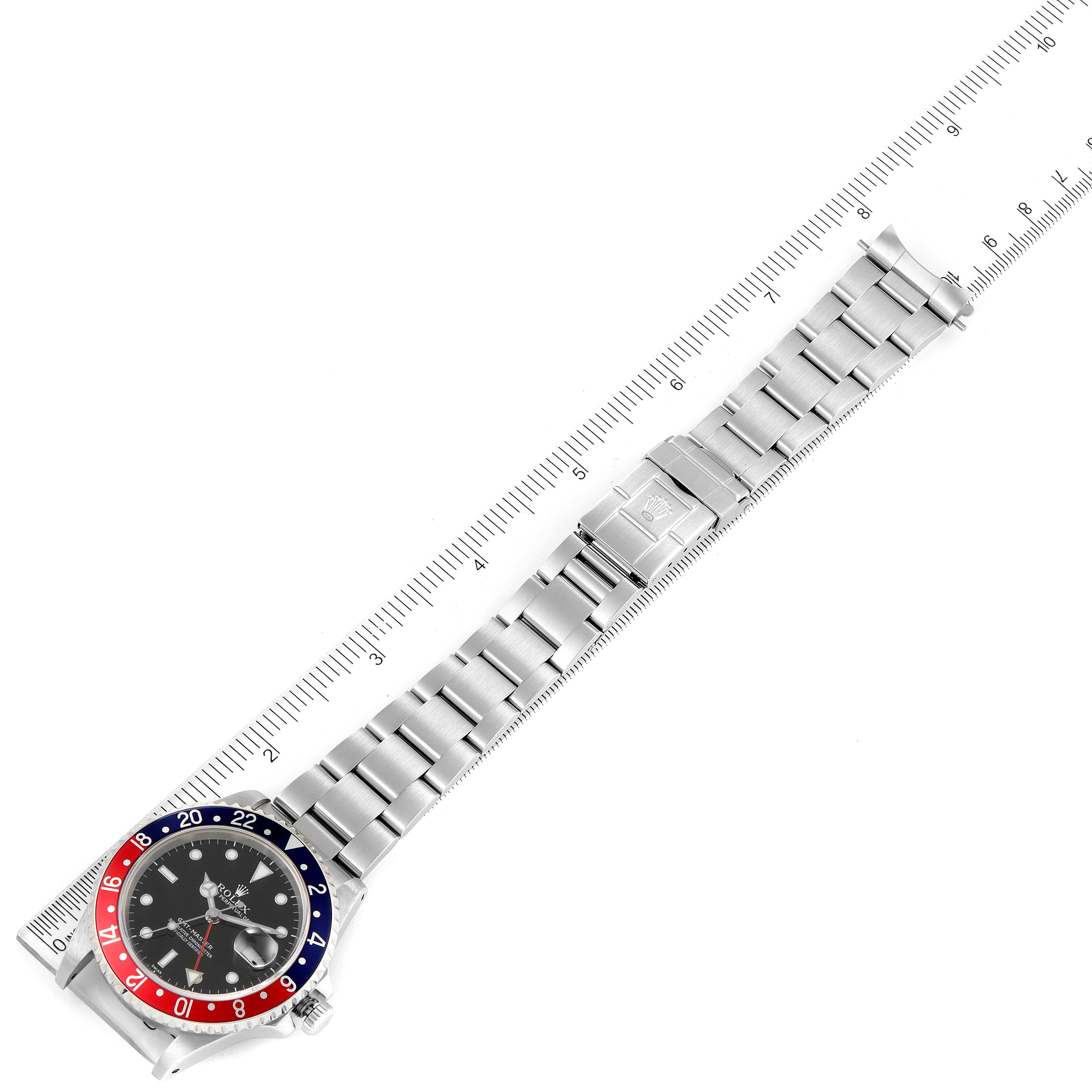 Rolex GMT Master 40mm Blue Red Pepsi Bezel Steel Watch 16700 Box Service Card