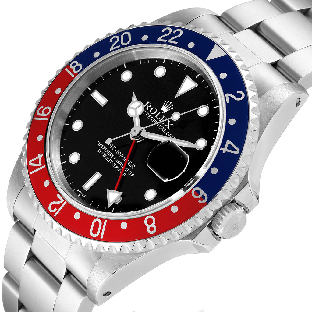 Rolex GMT Master 40mm Blue Red Pepsi Bezel Steel Watch 16700 Box Service Card