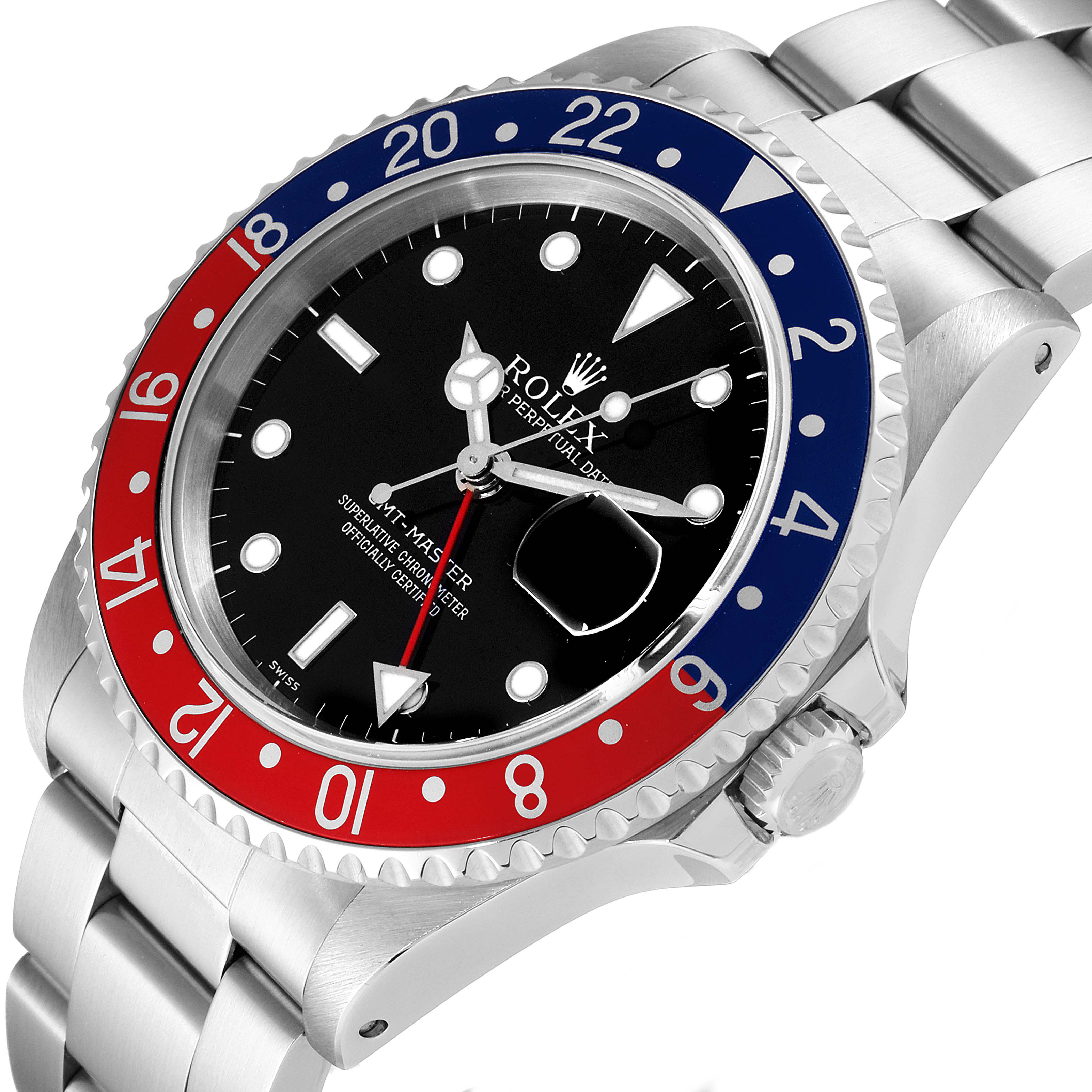 Rolex GMT Master 40mm Blue Red Pepsi Bezel Steel Watch 16700 Box Service Card