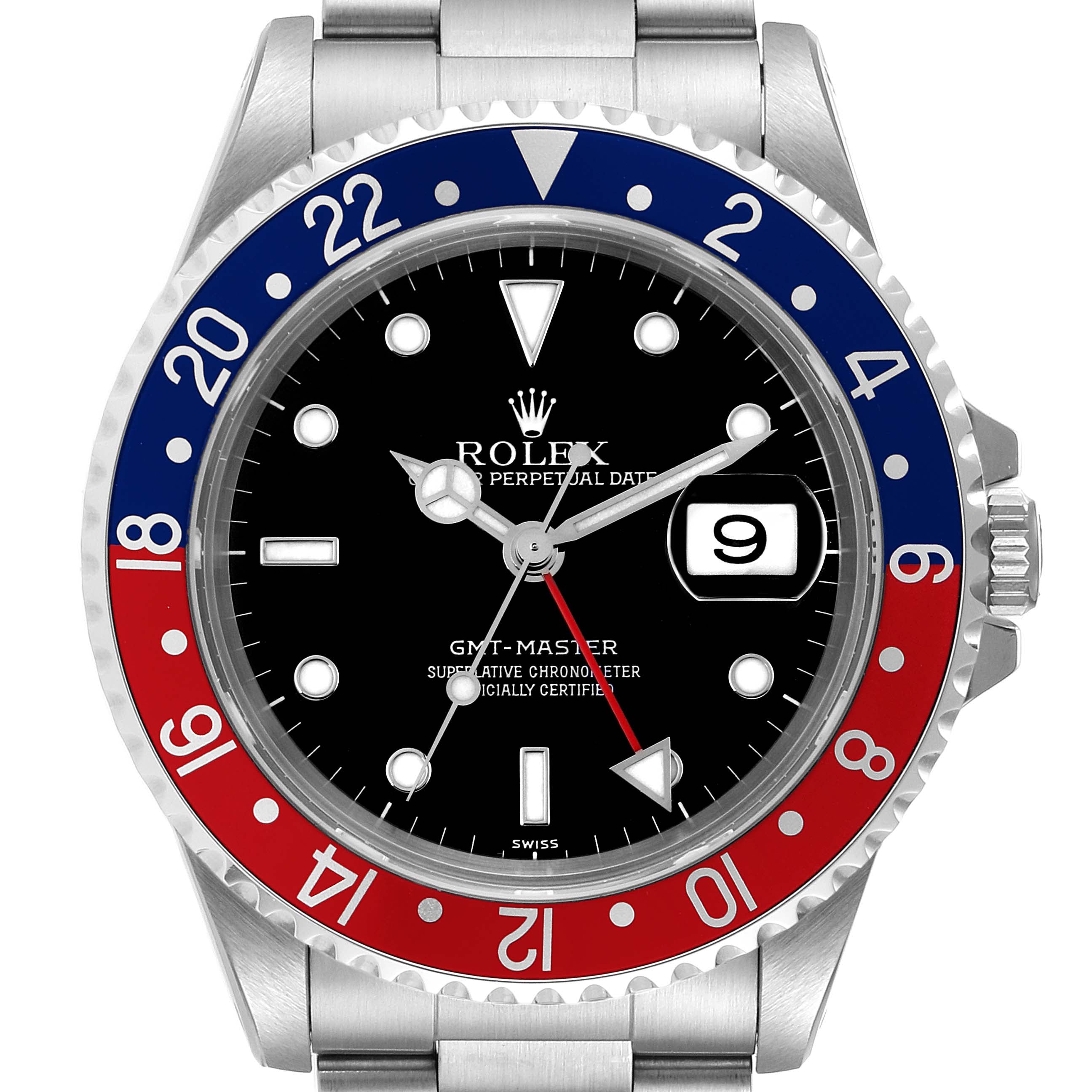 Rolex GMT Master 40mm Blue Red Pepsi Bezel Steel Watch 16700 Box Service Card
