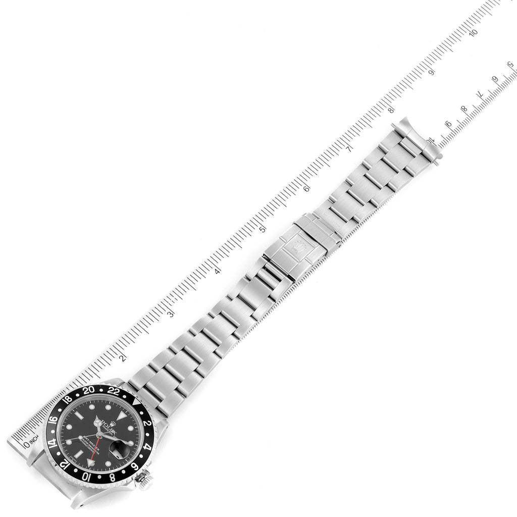 Rolex GMT Master Black Bezel Automatic Steel Mens Watch 16700 Box Service Card