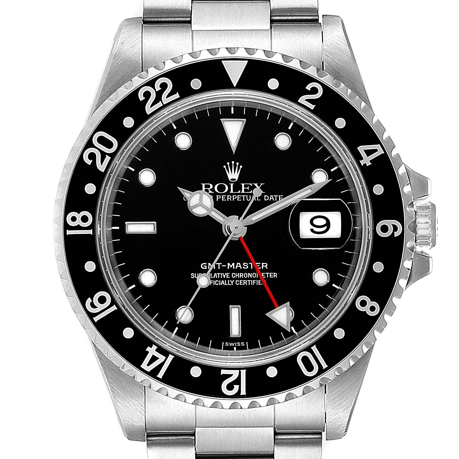 Rolex GMT Master Black Bezel Automatic Steel Mens Watch 16700 Box Service Card