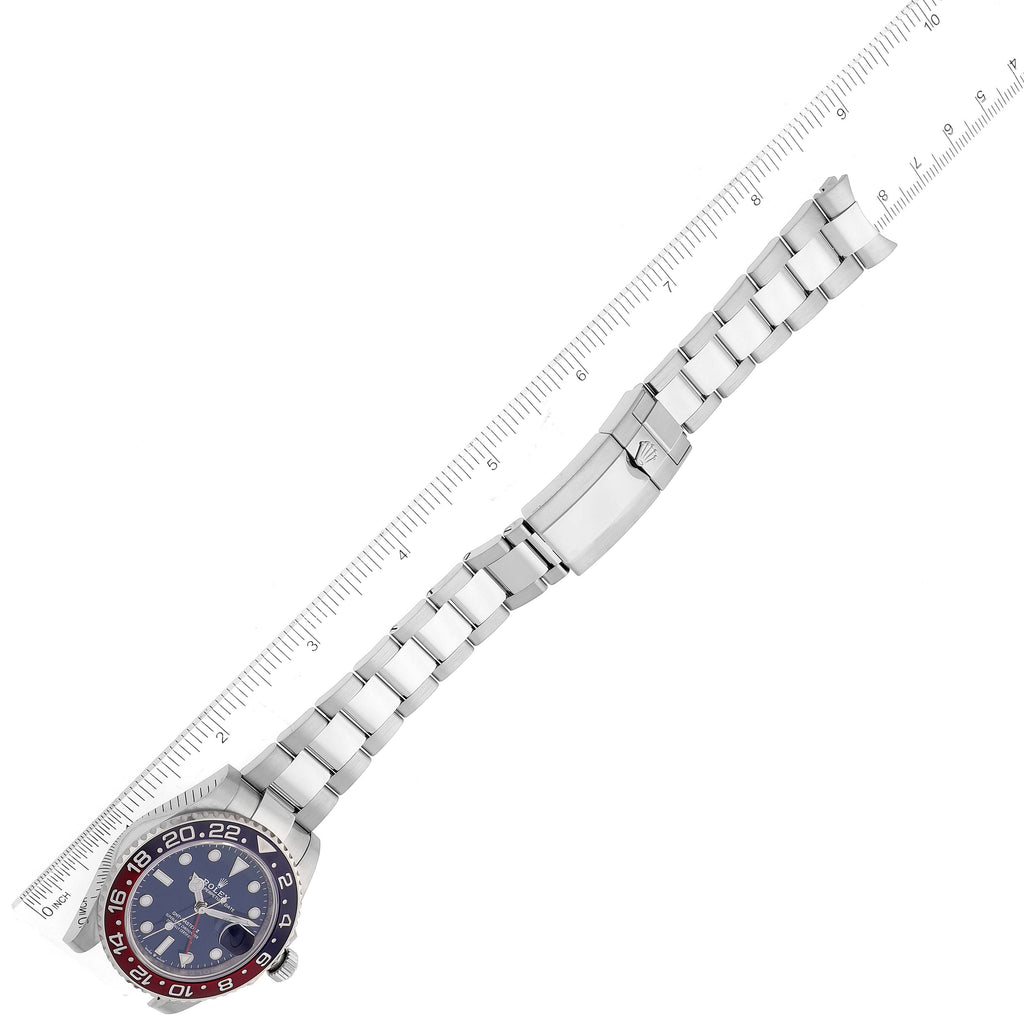 Rolex GMT Master II White Gold Pepsi Bezel Mens Watch 126719 Box Card