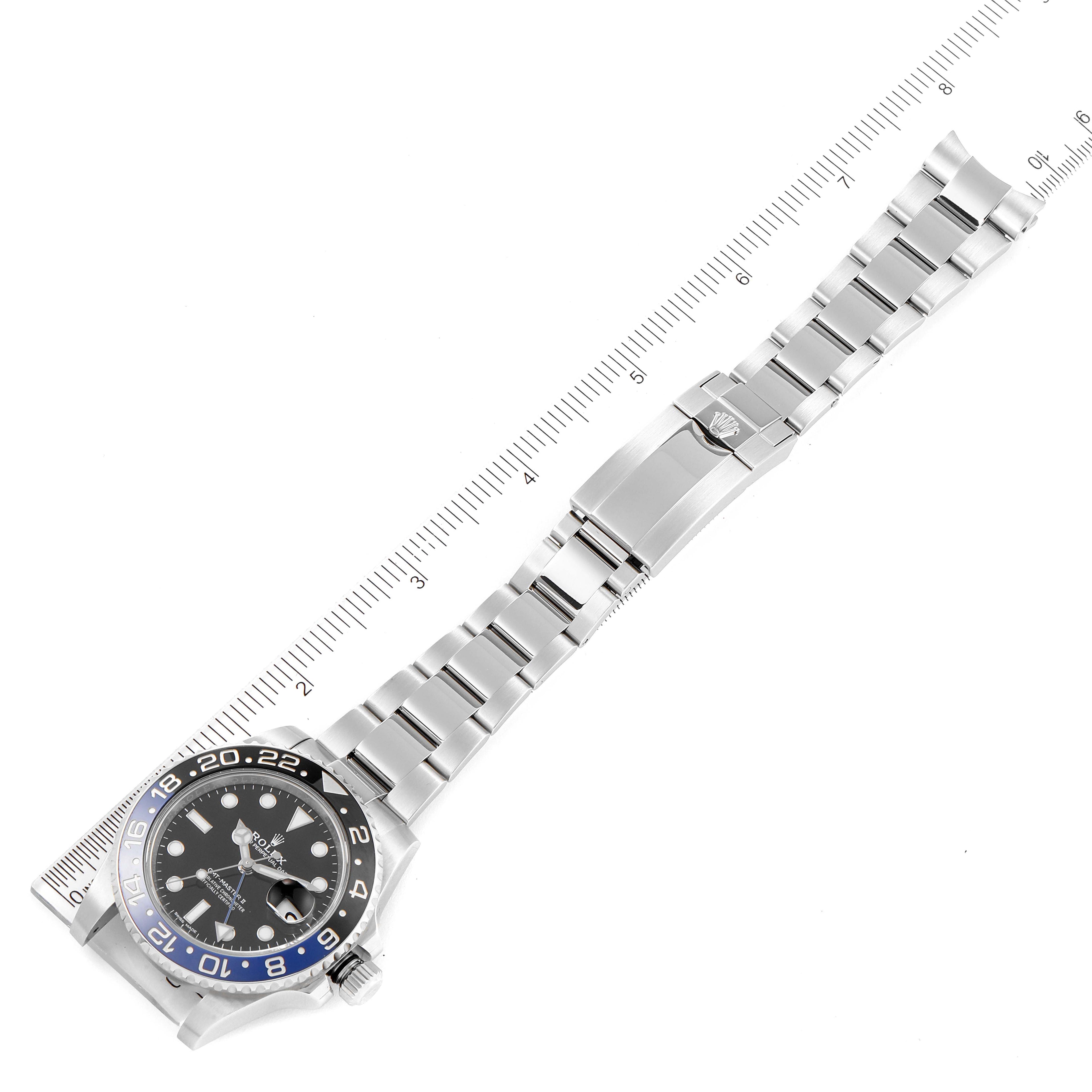 Rolex GMT Master II Batman Blue Black Ceramic Bezel Steel Watch 116710BLNR