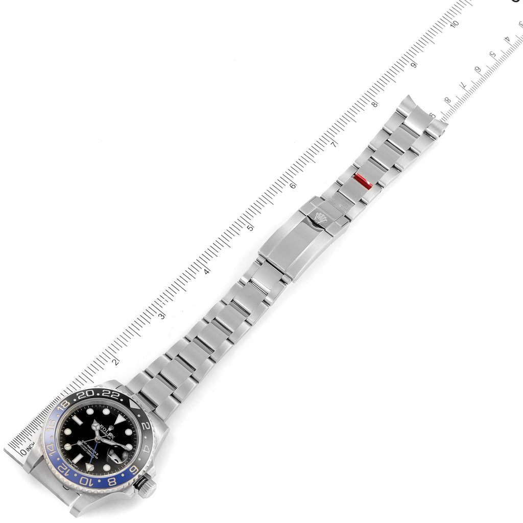 Rolex GMT Master II Batman Blue Black Ceramic Bezel Steel Watch 116710 BLNR Box Card