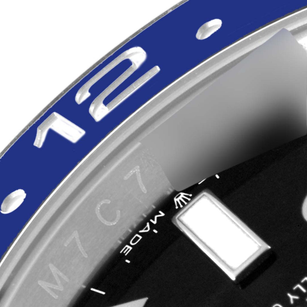 Rolex GMT Master II Black Blue Batgirl Jubilee Mens Watch 126710 Box Card