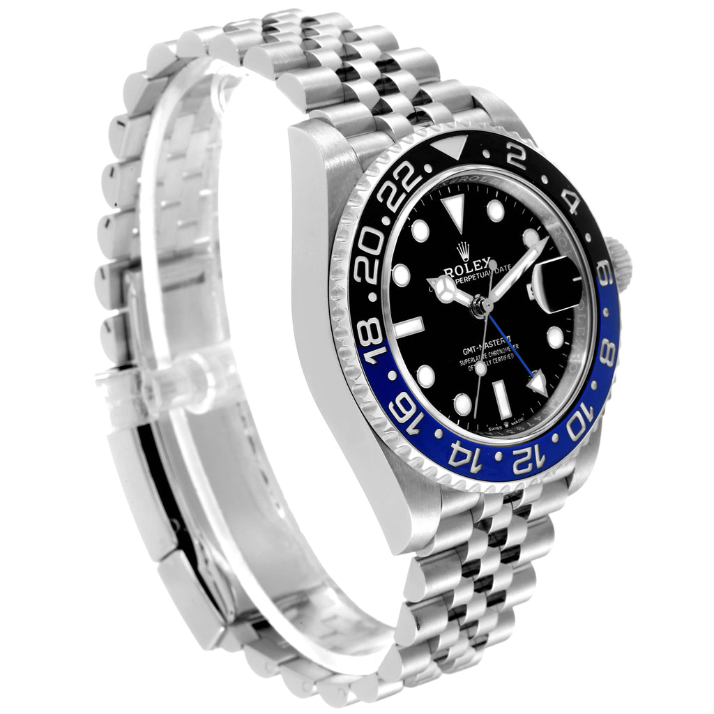 Rolex GMT Master II Black Blue Batgirl Jubilee Mens Watch 126710 Unworn