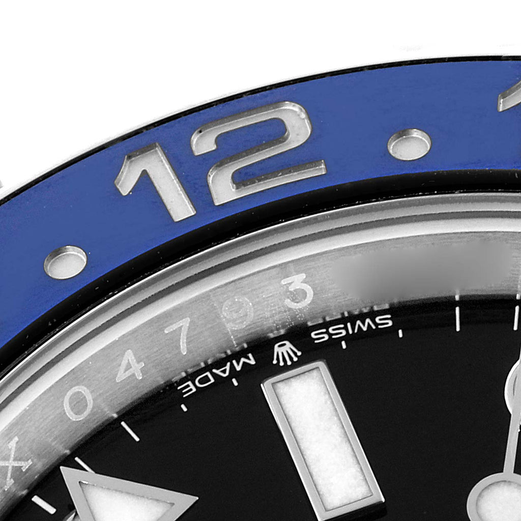 Rolex GMT Master II Black Blue Batgirl Jubilee Mens Watch 126710 Unworn
