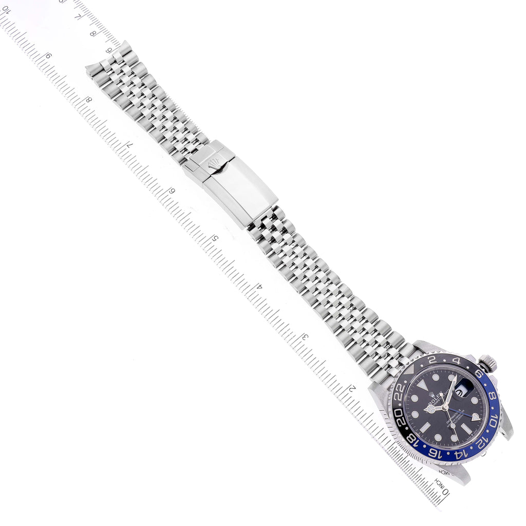 Rolex GMT Master II Black Blue Batgirl Jubilee Mens Watch 126710 Unworn
