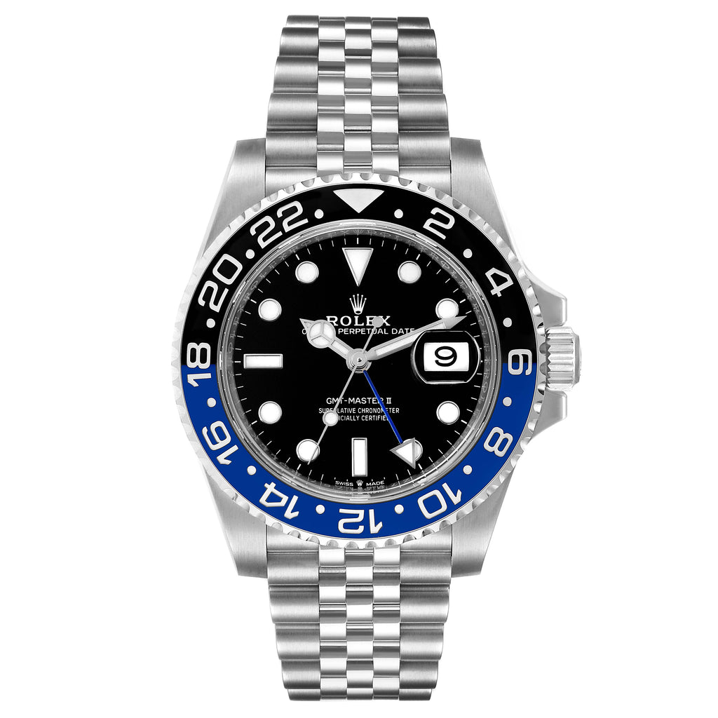 Rolex GMT Master II Black Blue Batman Batgirl Steel Mens Watch 126710 Unworn