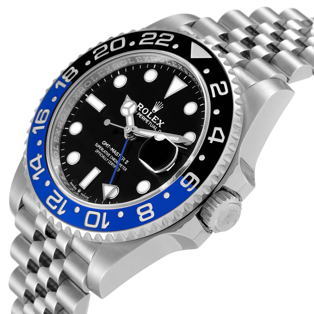 Rolex GMT Master II Black Blue Batman Batgirl Steel Mens Watch 126710 Unworn