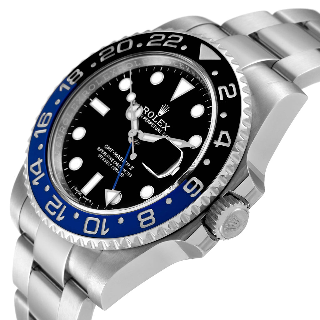 Rolex GMT Master II Black Blue Batman Ceramic Bezel Mens Watch 116710 Box Card