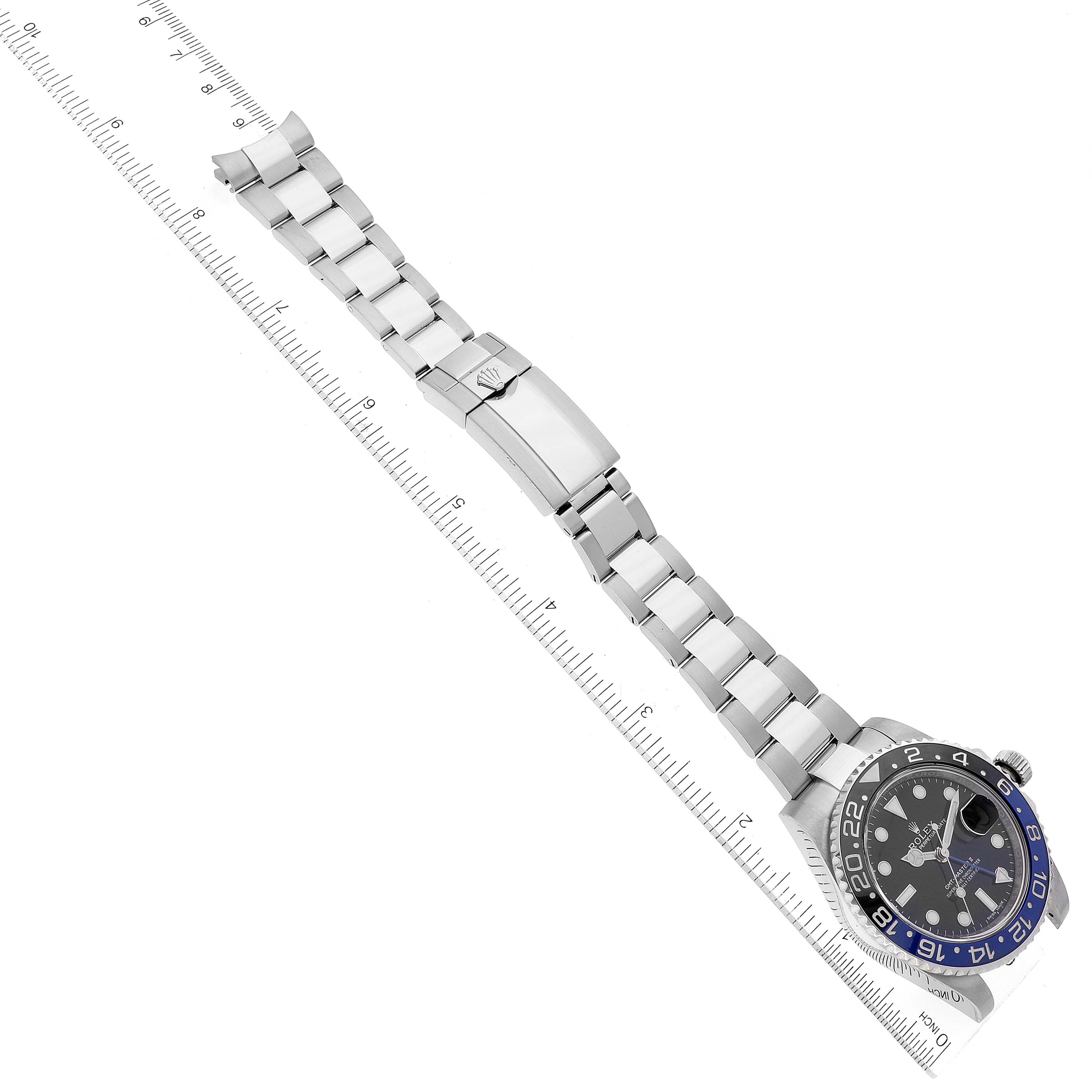 Rolex GMT Master II Black Blue Batman Ceramic Bezel Mens Watch 116710 Box Card