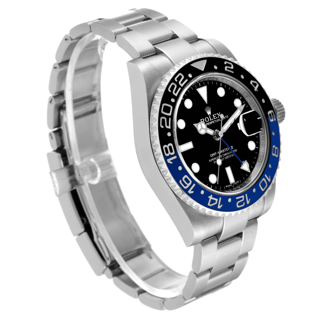 Rolex GMT Master II Black Blue Batman Ceramic Bezel Mens Watch 116710 Box Card