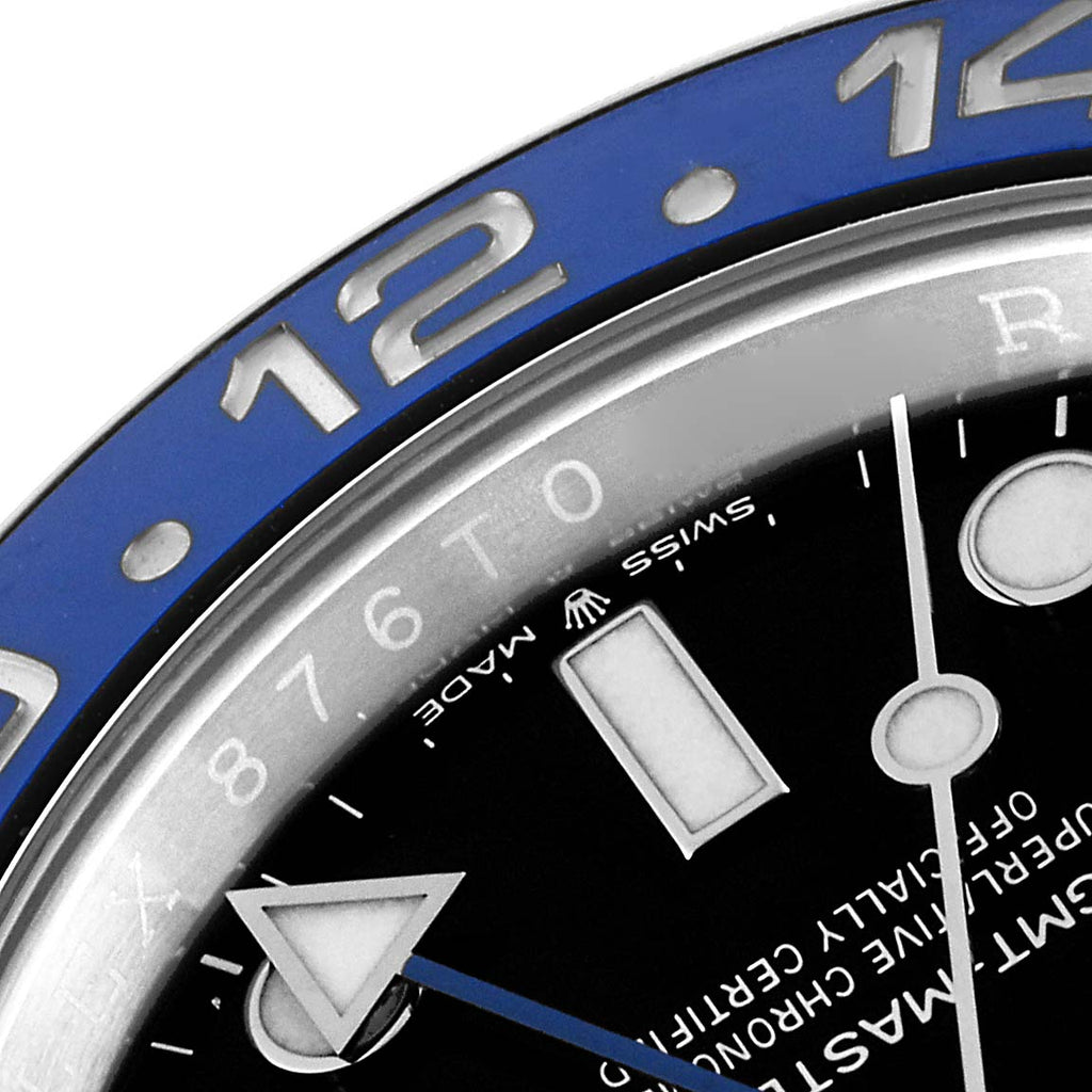 Rolex GMT Master II Black Blue Batgirl Jubilee Mens Watch 126710 BLNR Box Card